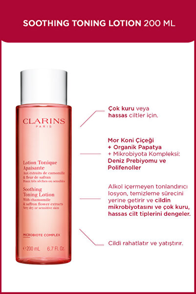 Clarins Soothing Toning Lotion 200ml Temizleyici Losyon