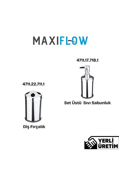 Maxiflow Maxiflow Toothbrush Holder and Liquid Soap Dispenser Set