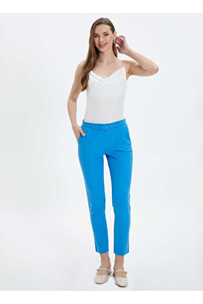 Selen Normal Bel Standart Mavi Kadın Pantolon 24YSL5140