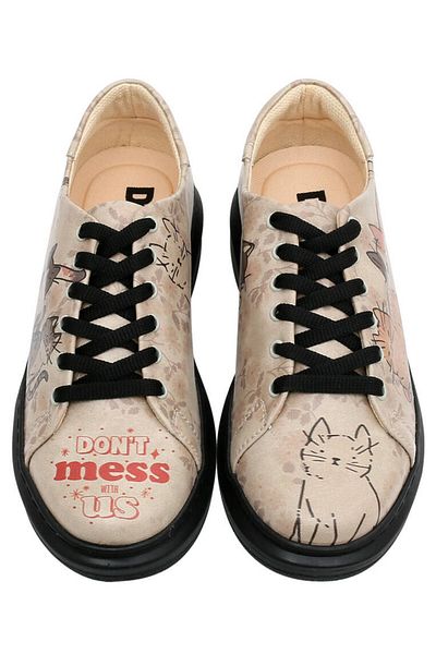 Dogo Pantofi de damă din piele vegană bej - Design Trouble Makers