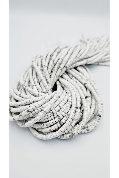 Yüksel Boncuk 6x3 mm Disc Howlite Stone Natural Stone String