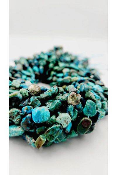 Yüksel Boncuk Amorphous Chrysocolla Stone Natural Stone String