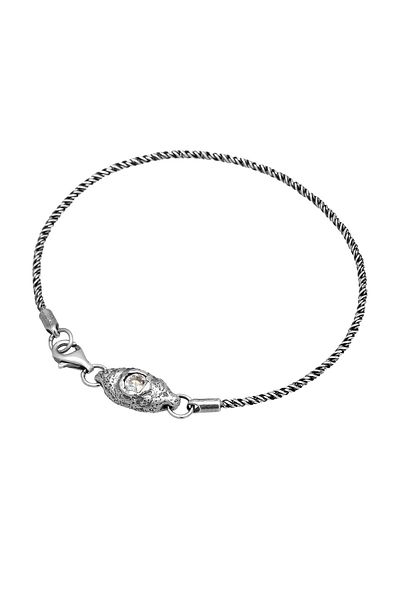 HAZE & GLORY Armband Topas Edelstein Kordelkette 925 Sterling Silber