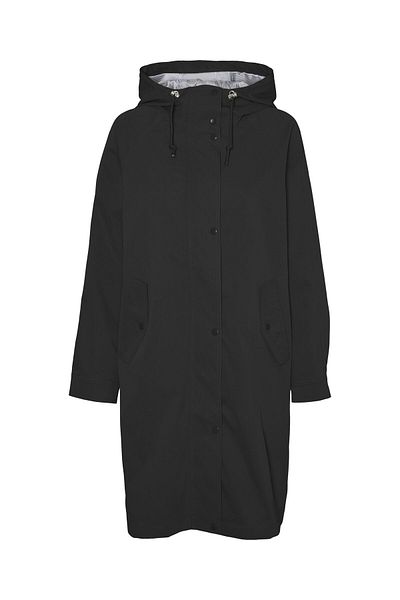Vero Moda Langer Parka Kapuze mit Kordelzug Ärmelbündchen mit Druckknopf Parka
