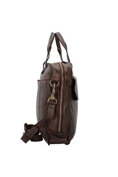 Harold's 41 cm breiter Sattel Leder Aktentasche - Gesicht Computer Fach