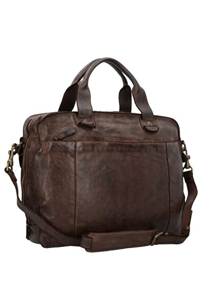 Harold's 41 cm breiter Sattel Leder Aktentasche - Gesicht Computer Fach