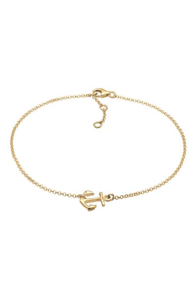 ELLI Fußschmuck Anker 925 Ayar Gümüş