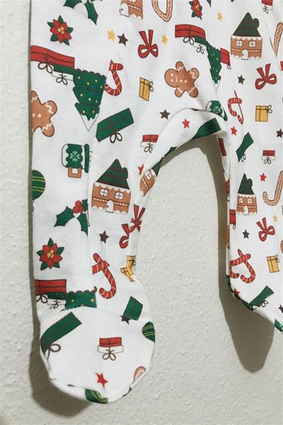 Ladybirds Unisex Baby New Year Concept Patterned Long Sleeve 2-Piece Jumpsuit with Booties