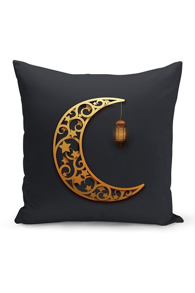 Bertille Home Husă de pernă cu imprimare digitală pe două fețe din seria Ramadan (Husă de pernă Ramadan)
