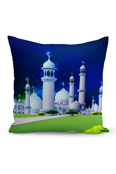 Bertille Home Husă de pernă cu imprimare digitală pe două fețe din seria Ramadan (Husă de pernă Ramadan)