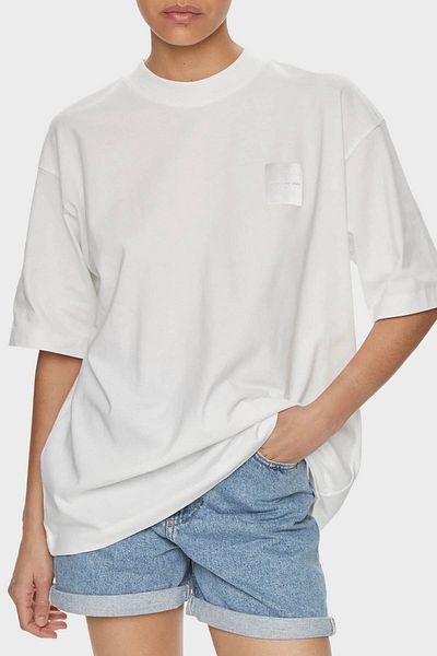 Calvin Klein Pamuklu Boyfriend Fit Bisiklet Yaka T Shirt J20J223166YAF  T SHİRT J20J223166 YAF