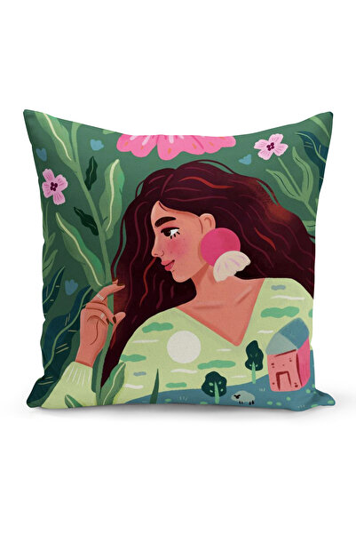 Bertille Home Husă de pernă cu imprimare digitală pe două fețe din seria Bohe...