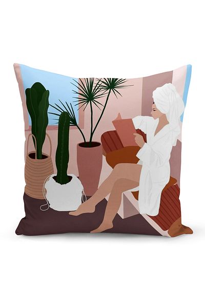 Bertille Home Серия Bohemian Двустранна калъфка за възглавница с цифров печат (Bohemian калъфка за възглавница)