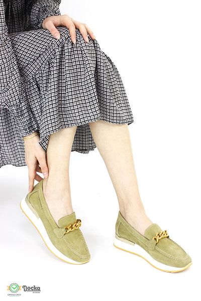 Mammamia Women's Genuine Leather Orthopedic Daily Chain Detailed Loafer Shoes M25/YA-MİA