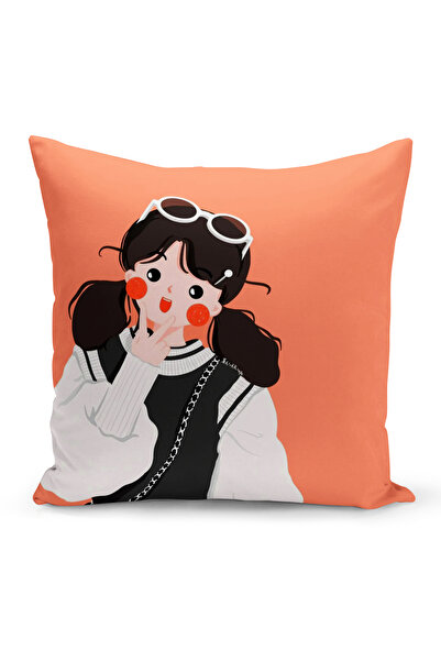 Bertille Home Husă de pernă cu imprimare digitală cu două fețe din seria Retr...