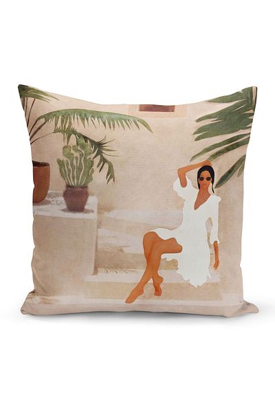 Bertille Home Κάλυμμα μαξιλαριού ριχτάρι διπλής όψης σειράς Bohemian (Κάλυμμα μαξιλαριού Bohemian)