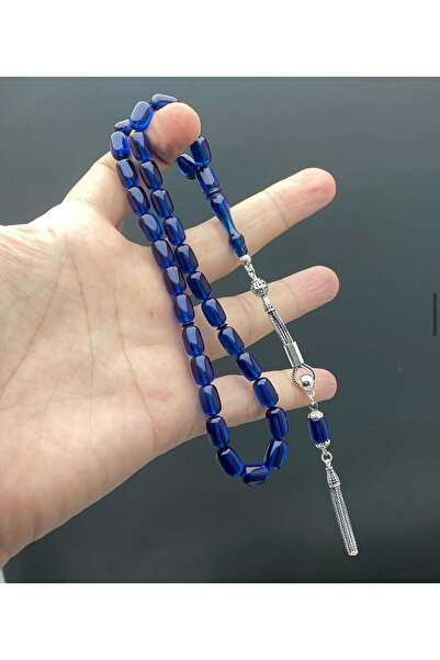 tesbihay Mărgele de rugăciune cu ciucuri de argint - tăiate cu capsule, chihlimbar de foc