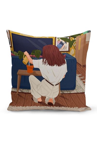 Bertille Home Серия Bohemian Двустранна калъфка за възглавница с цифров печат (Bohemian калъфка за възглавница)