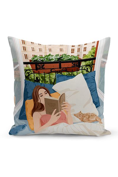 Bertille Home Husă de pernă cu imprimare digitală pe două fețe din seria Bohemian (husă de pernă boemă)