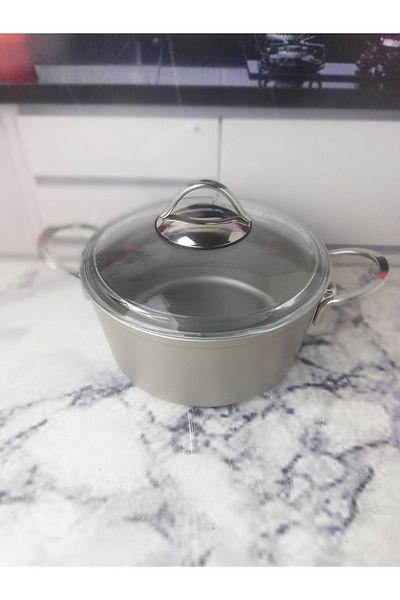TARIK HOME Gray 20 Cm Ultra Crush Thick Granite Pot