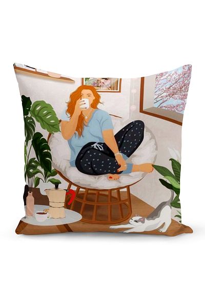 Bertille Home Κάλυμμα μαξιλαριού ριχτάρι διπλής όψης σειράς Bohemian (Κάλυμμα μαξιλαριού Bohemian)