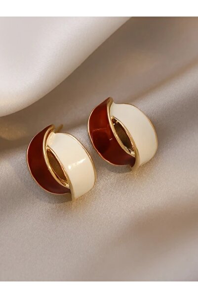 Shisa Jewel Kırmızı 925 gümüş post taşlar küpe Vintage kore trend takı Kadınlar için(40)