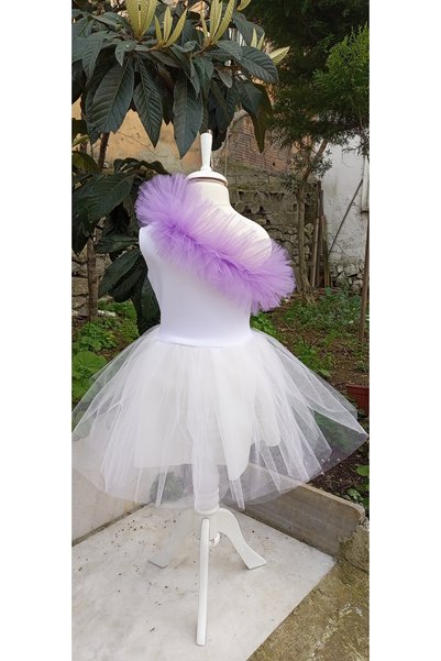 Niliya çocuk giyim Single-sleeve Tutu Dress