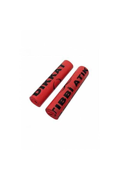 abnturk 2 Rulo-20 Adet Tıbbi Atık Poşeti JumboBoy 80x110 Sağlam Medikal Çöp Torbası 810gr TSE ISO Belgeli
