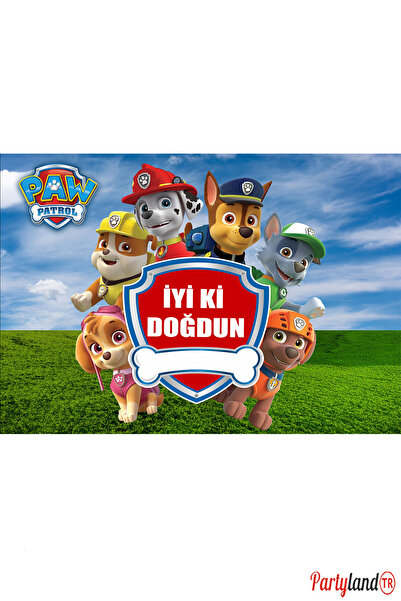 PartylandTR Paw Patrol 33*48 cm Doğum Günü Karton Poster