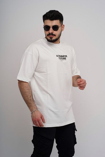 Est Estola Ανδρικό Oversize 100% βαμβακερό ύφασμα με χοντρή υφή Ποδηλατικό λαιμόκοψη