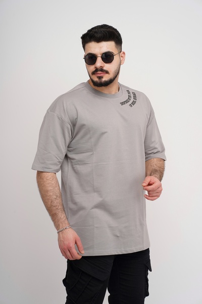 Est Estola Ανδρικό υπερμεγέθη 100% βαμβακερό ύφασμα με χοντρή υφή Crew λαιμόκοψη