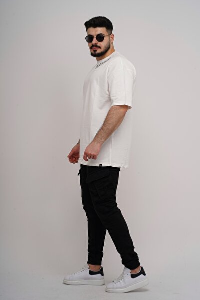 Est Estola Ανδρικό Over Size 100% βαμβακερό ύφασμα με χοντρή υφή γιακά ποδηλάτου