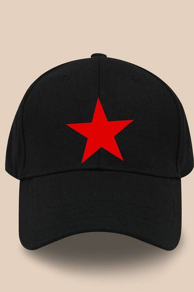 Touz Moda Μαύρο καπέλο Red Star