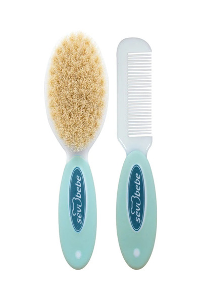 Sevi Bebe Σετ Φυσικής Βούρτσας Χτένας - Μπλε