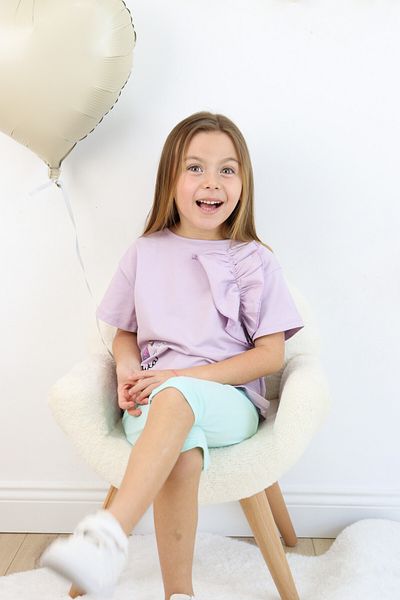 Harika KIDS Girl's Parrot Pattern Capri Drop Top and Bottom Set