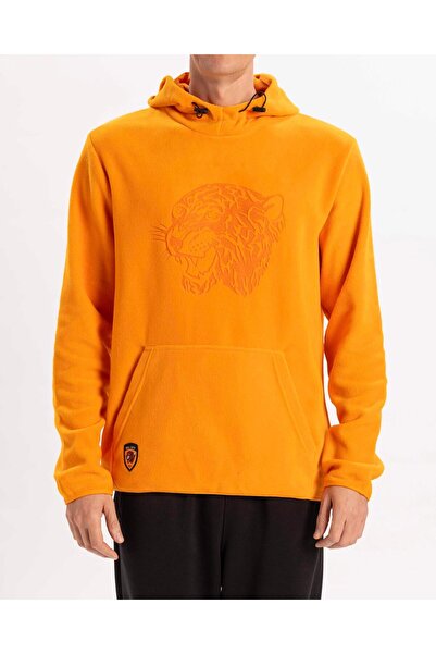 Hull City Laser Fleece Hoodie Erkek Amber Sweatshirt