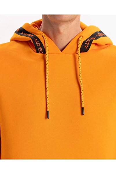 Hull City Taped Hoodie Erkek Amber Sweatshirt