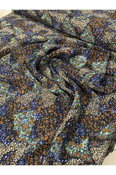 Evimmis Візерункова крепова віскозна тканина для суконь, спідниць, шароварів,...