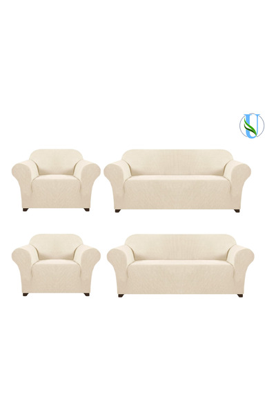 Uy Style Tekstil UY Style Likrali Koltuk, Kanepe, Çekyat Örtüsü Lastikli, Pitikare Desen3+3+1+1 takım