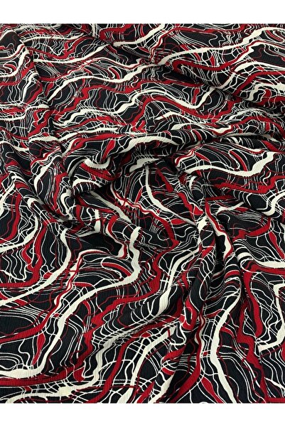 Evimmis Візерункова крепова віскозна тканина для суконь, спідниць, шароварів,...