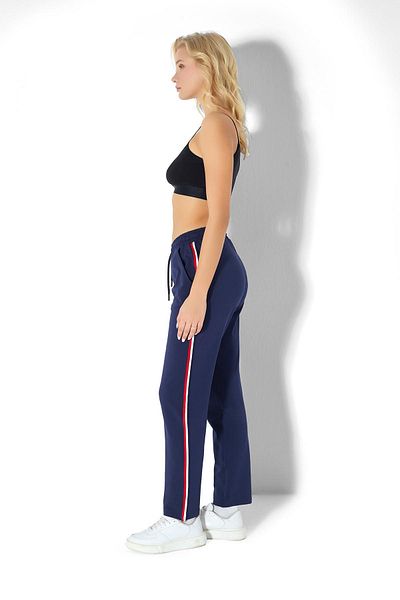 Jiber Pantaloni de sport cu două fire pentru femei, albastru bleumarin 2722
