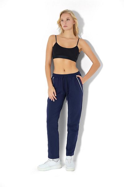 Jiber Pantaloni de sport cu două fire pentru femei, albastru bleumarin 2720
