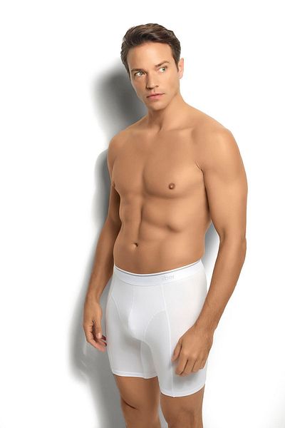 Jiber Ανδρικό λευκό βαμβακερό Lycra 3 τεμαχίων Boxer 268