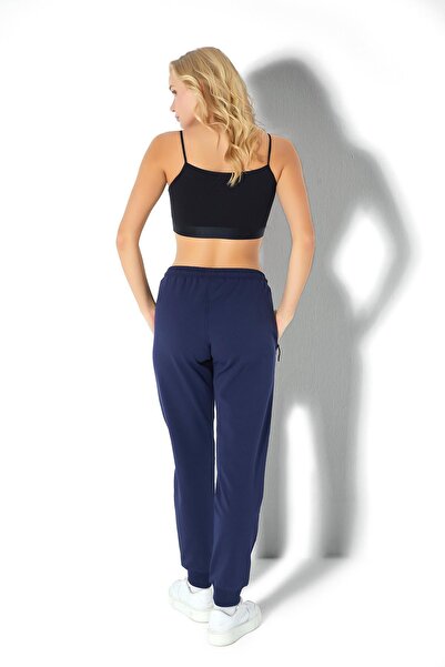 Jiber Women's Navy Blue Two Thread Sweatpants 2727