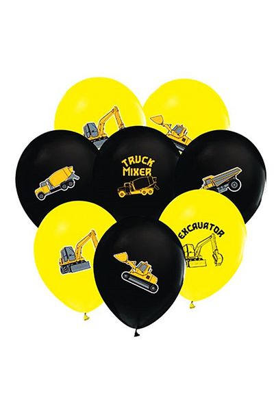 Big Party Construction Themed Balloon Set of 8