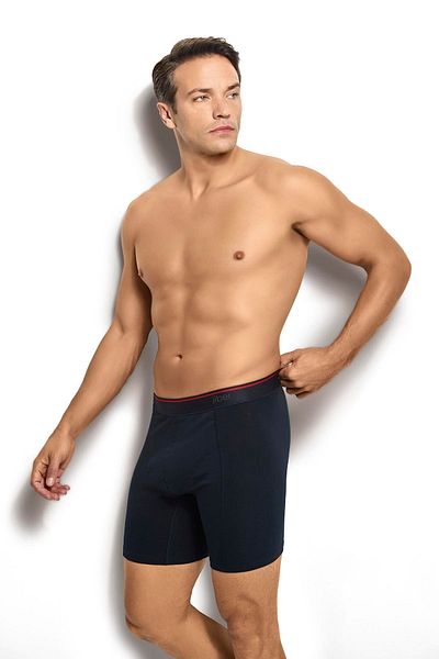 Jiber Ανδρικό μπόξερ 3 τεμαχίων Navy Blue Cotton Lycra 268