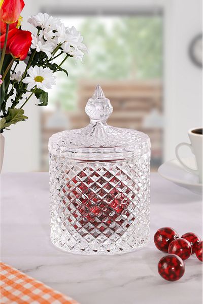 Multiamo Cage Model Glass Lid Sugar Bowl Small Size