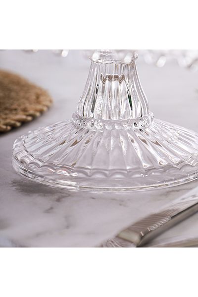 Multiamo Linea Model Glass Footed Square Cake and Cake Presentation Holder
