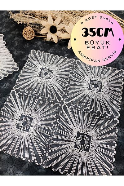 Çt Çeyizci Tekstil Πλάκα, Κρέμα American Service 6-Pece, 6-Pece, 6-Pece Saucer