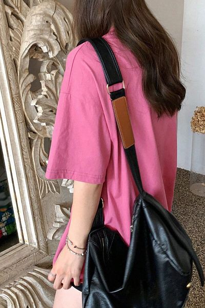 MODAGEN Μπλουζάκι Unisex Pink Crew Neck Thousand Printed Oversize T-Shirt